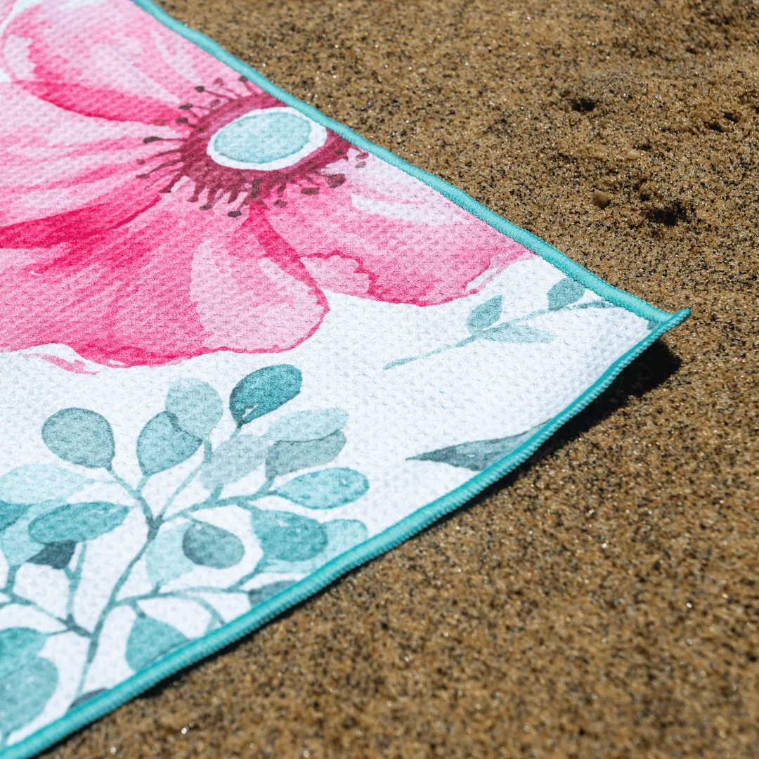 Sand Free Waffle Beach Towel - Dahlia