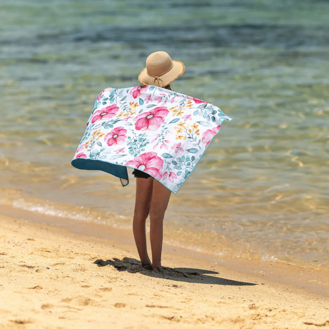 Sand Free Waffle Beach Towel - Dahlia