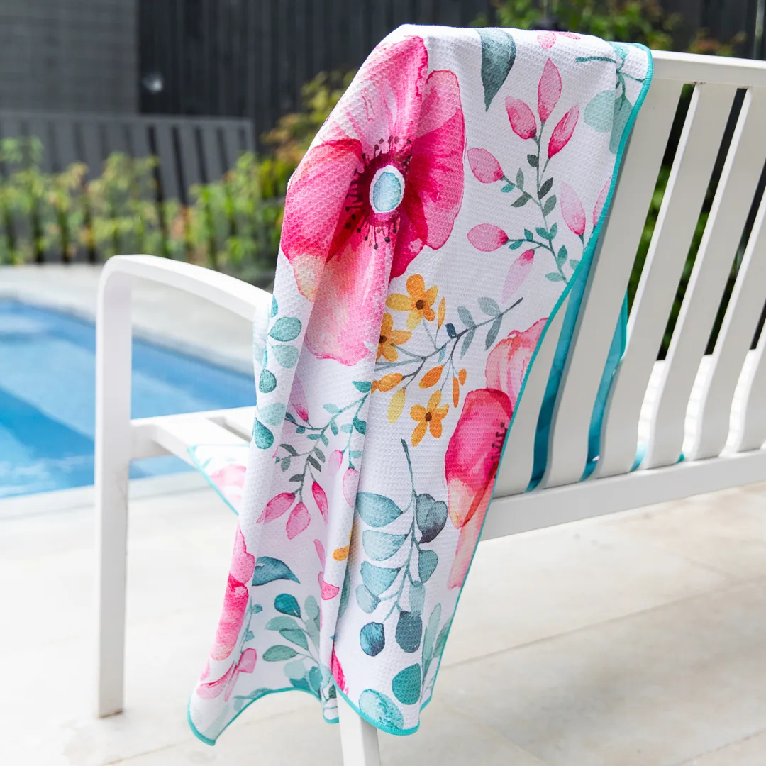 Sand Free Waffle Beach Towel - Dahlia