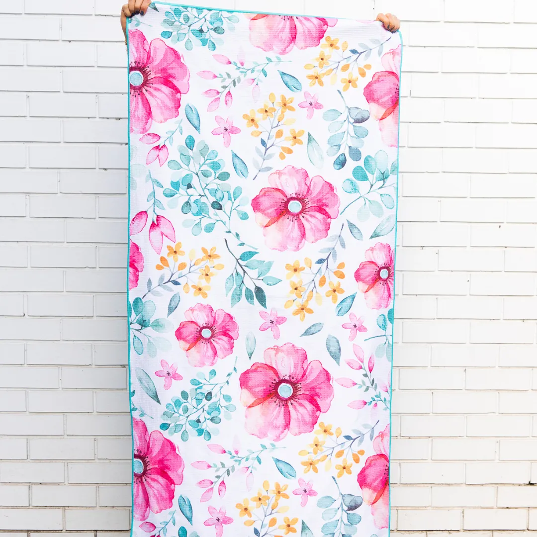 Sand Free Waffle Beach Towel - Dahlia