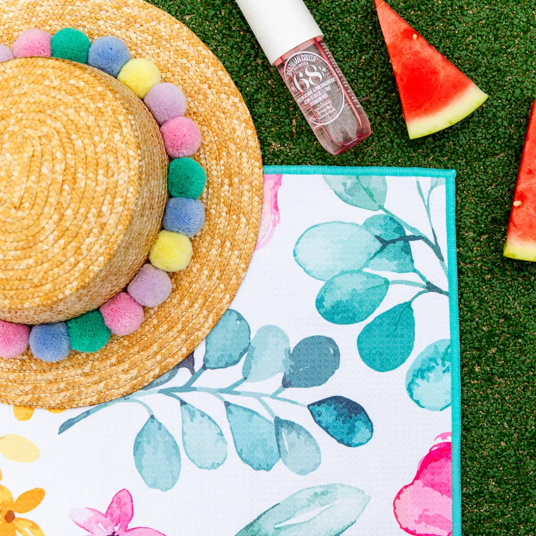 Sand Free Waffle Beach Towel - Dahlia