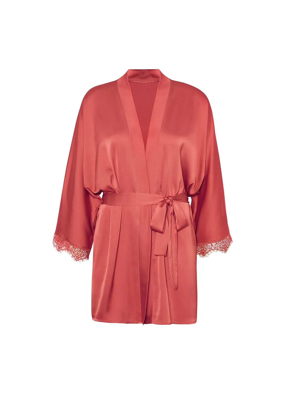 Satin Secrets Kimono - Quartz Pink