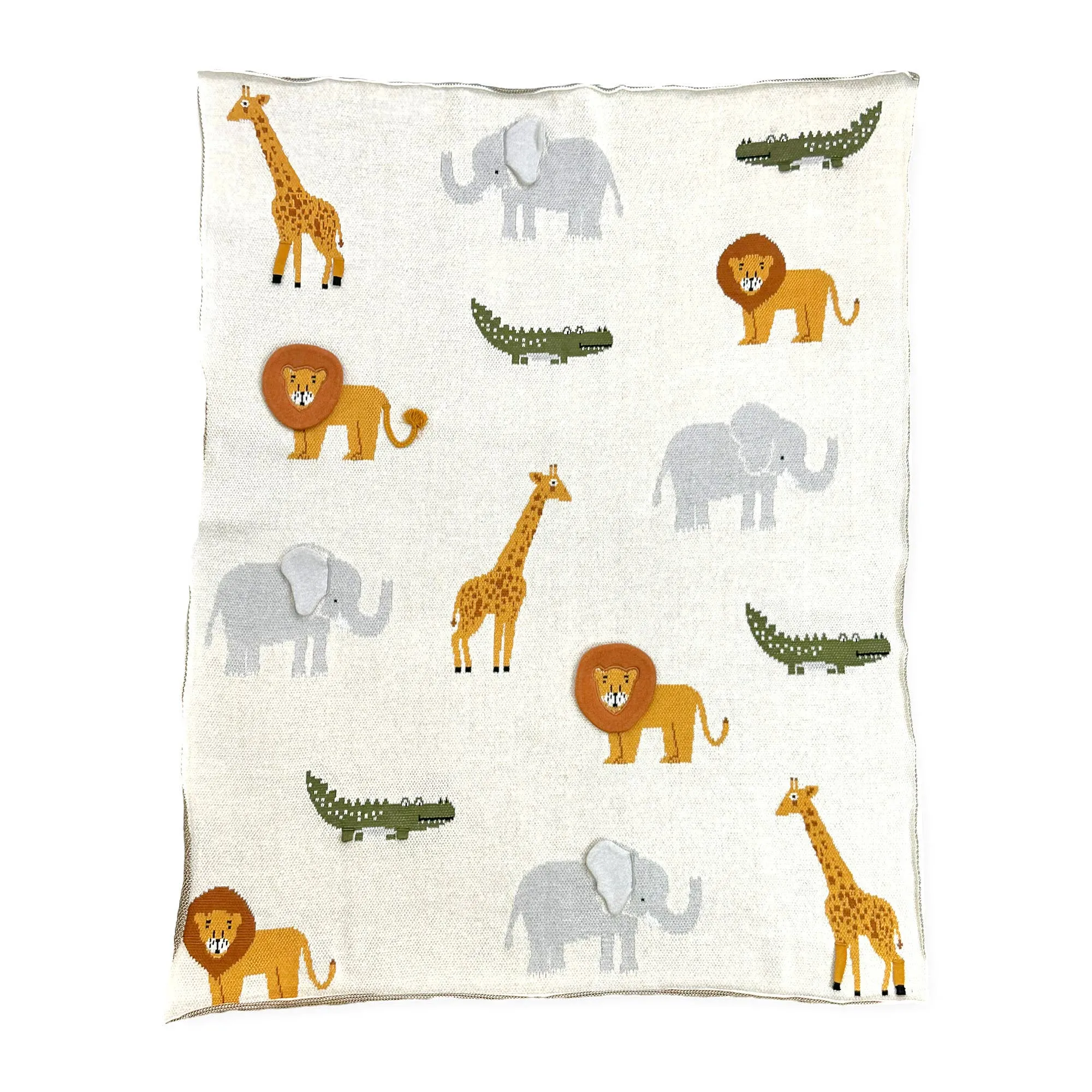 Savannah-Organic 3D Jacquard Baby Blanket (Sweater Knit)