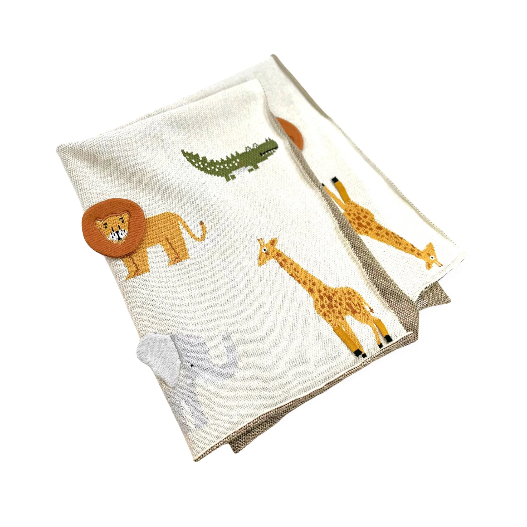 Savannah-Organic 3D Jacquard Baby Blanket (Sweater Knit)