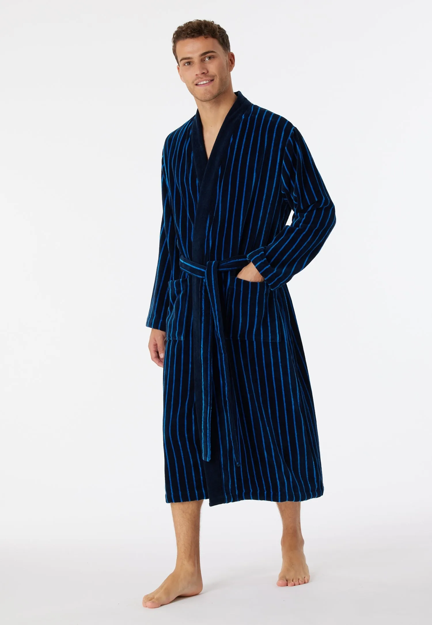 Schiesser - Essentials - Striped Bathrobe