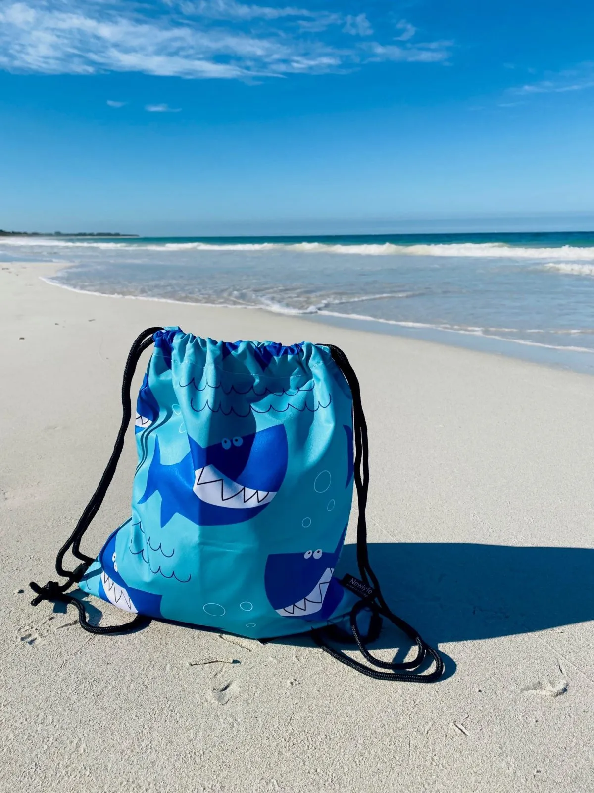 Shark Drawstring Swim Bag