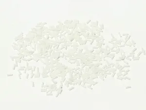 Silky White Opaque Pipe / Bugle Glass Seed Beads