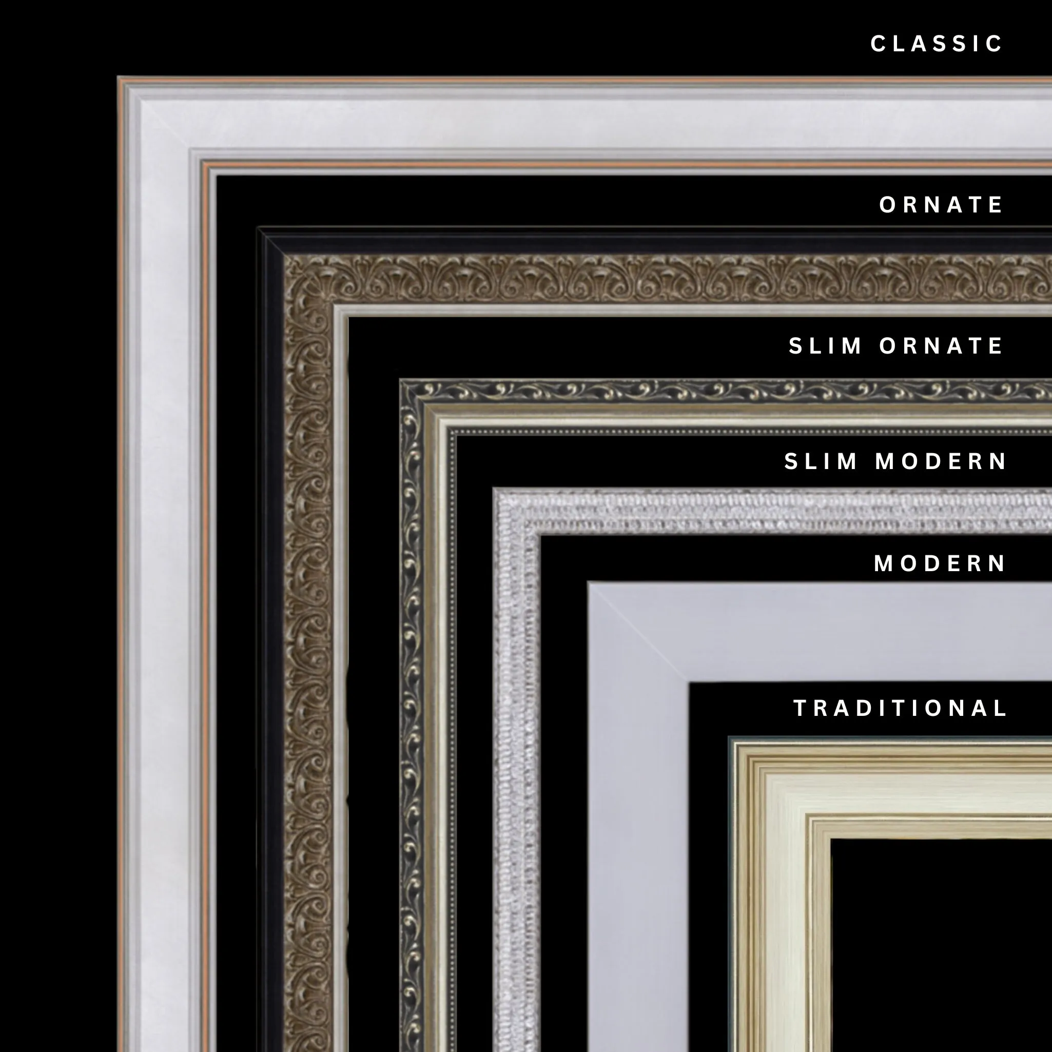 Silver 41x45 Picture Frame Ornate Traditional Classic Antique