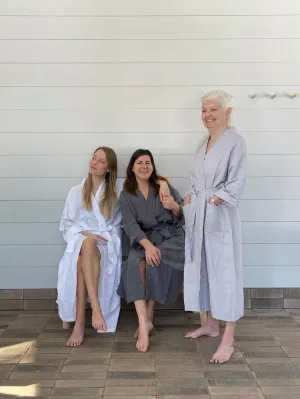 SOFT LINEN BATHROBE KIMINO NEUTRALS TONES