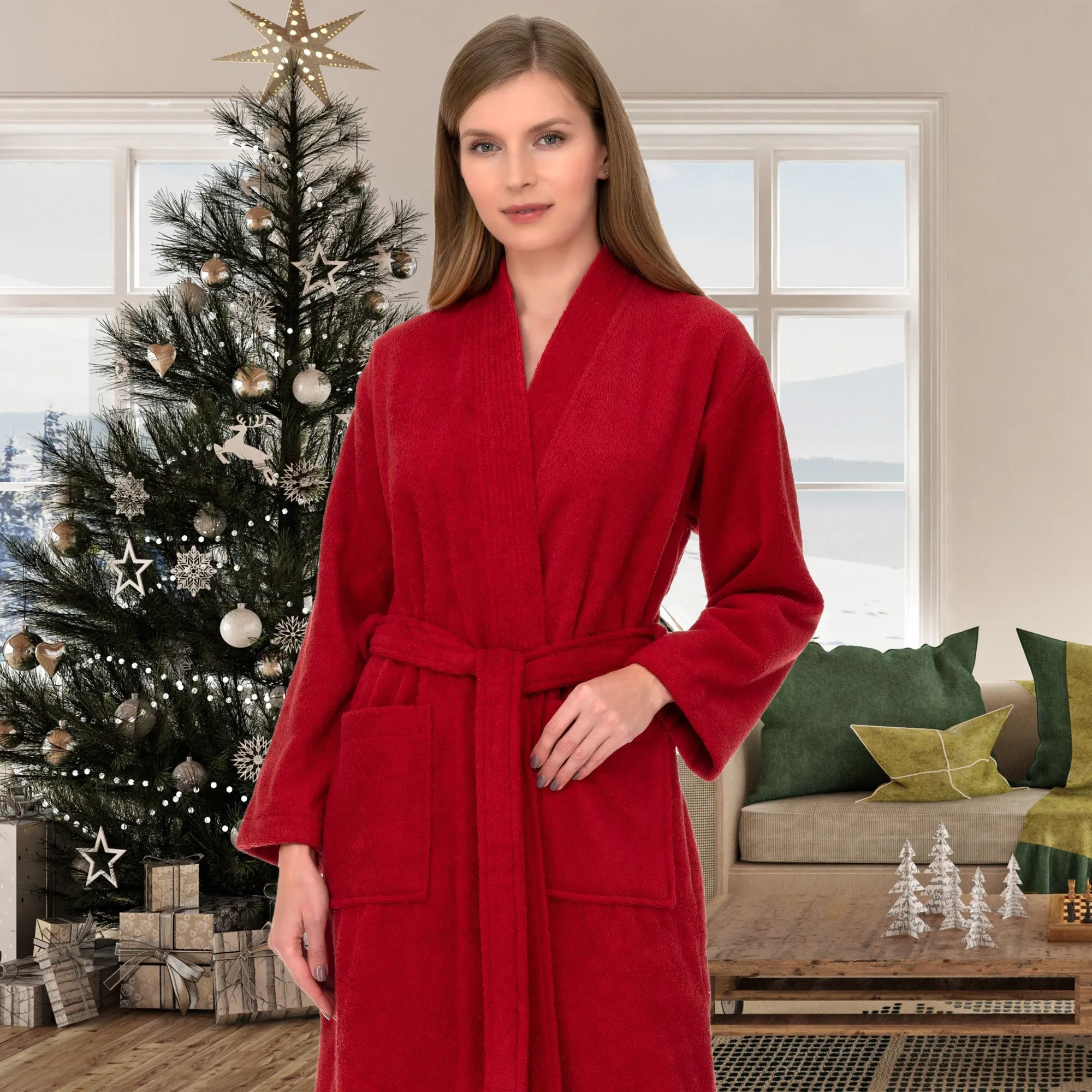 TowelSelections Women’s Kimono Robe, 100% Cotton Terry Cloth Bathrobe, Spa Bath Robes for Women