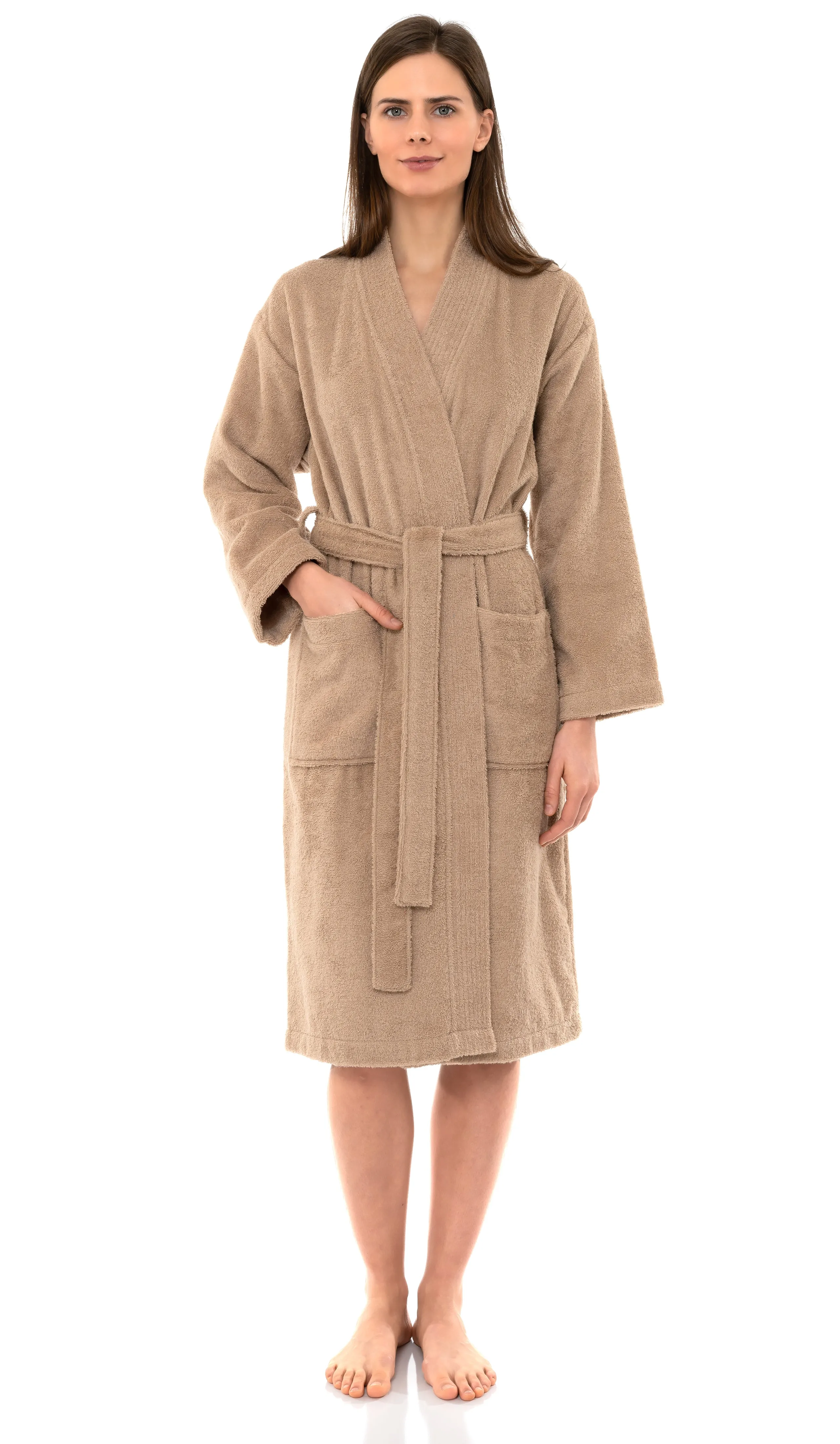 TowelSelections Women’s Kimono Robe, 100% Cotton Terry Cloth Bathrobe, Spa Bath Robes for Women
