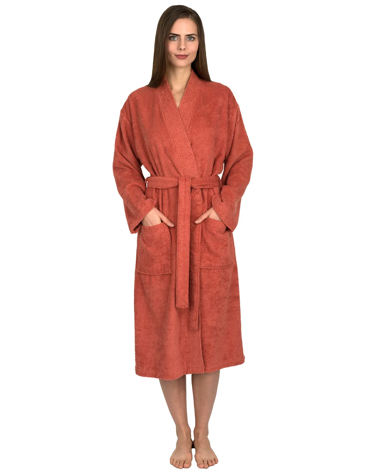 TowelSelections Women’s Kimono Robe, 100% Cotton Terry Cloth Bathrobe, Spa Bath Robes for Women