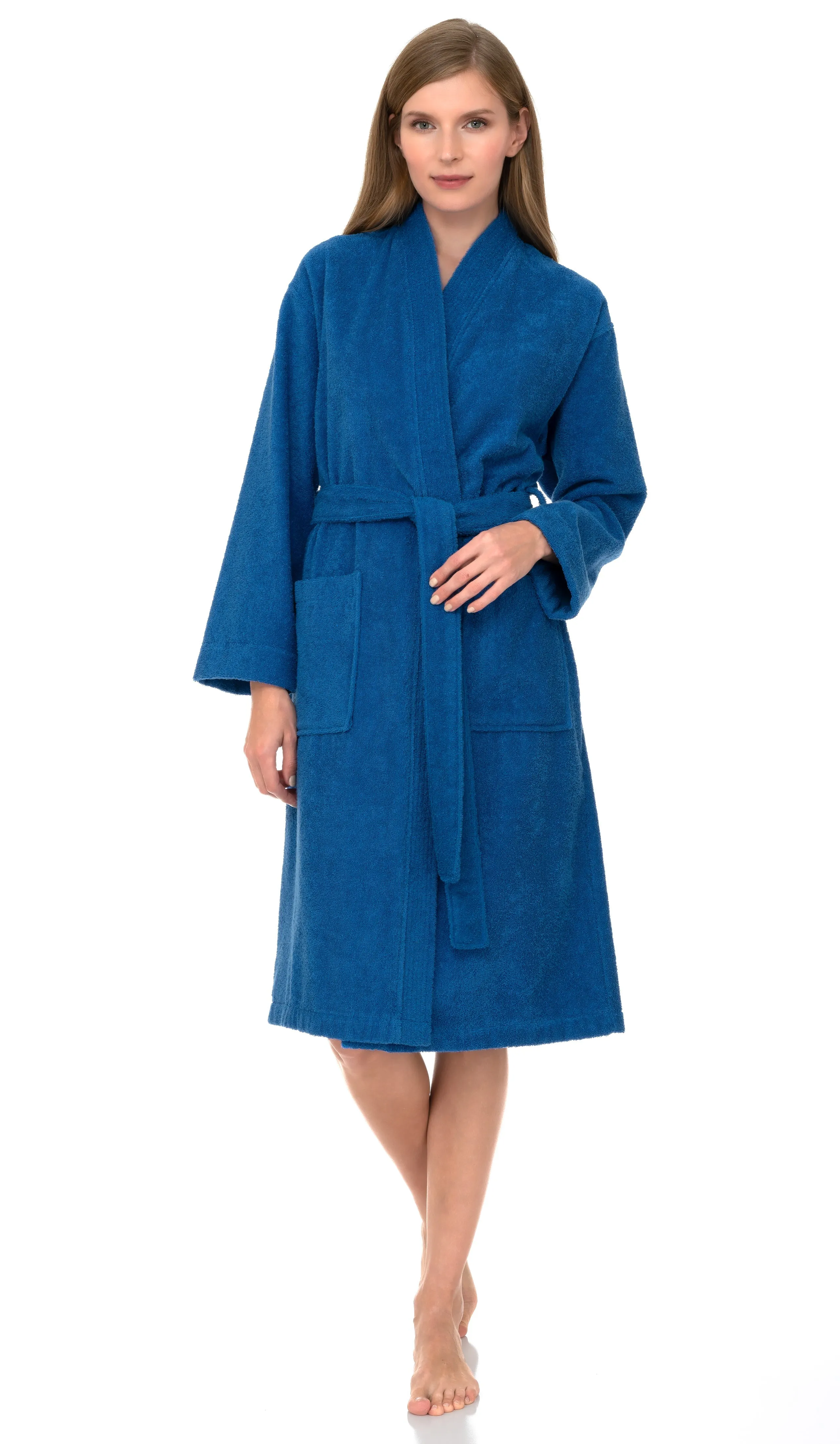 TowelSelections Women’s Kimono Robe, 100% Cotton Terry Cloth Bathrobe, Spa Bath Robes for Women