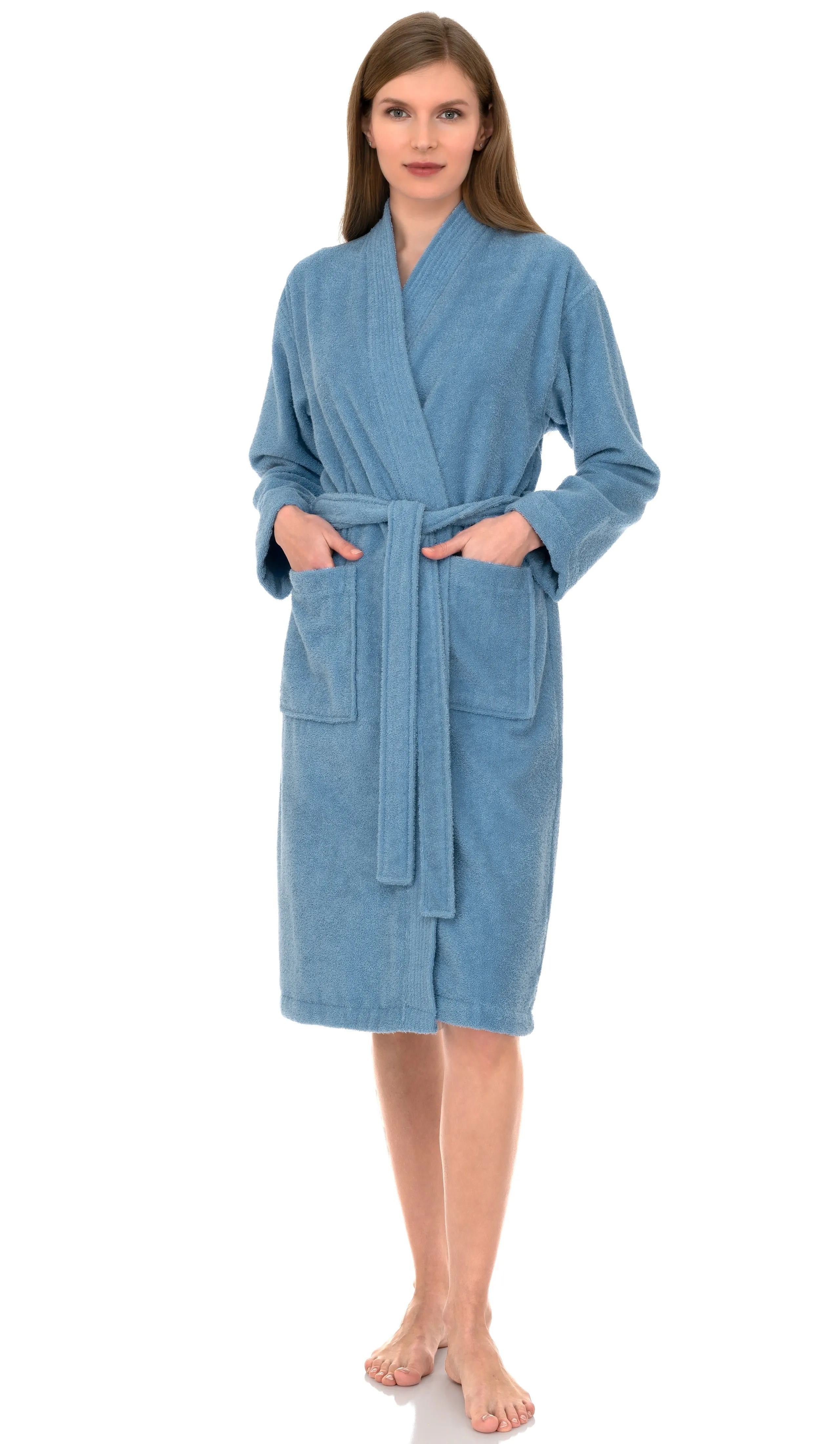 TowelSelections Women’s Kimono Robe, 100% Cotton Terry Cloth Bathrobe, Spa Bath Robes for Women