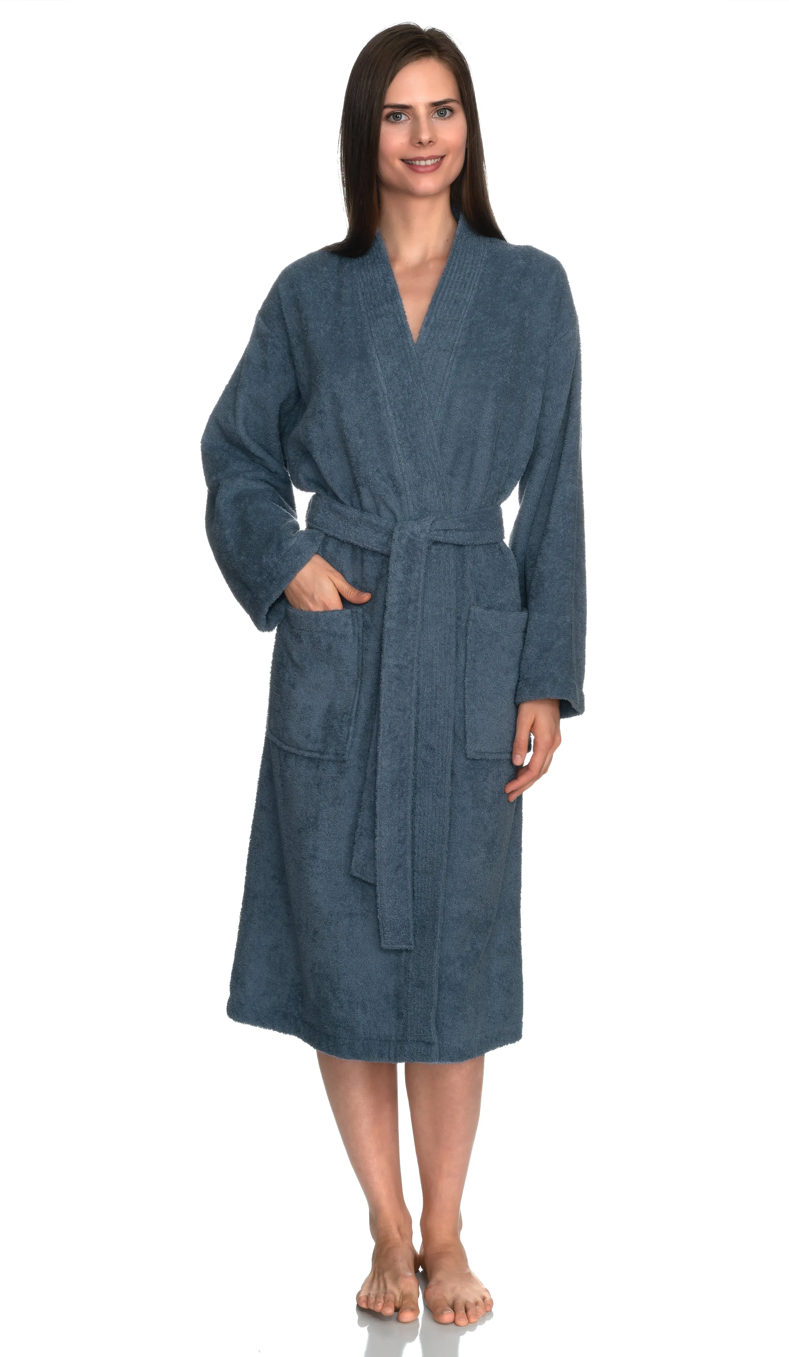 TowelSelections Women’s Kimono Robe, 100% Cotton Terry Cloth Bathrobe, Spa Bath Robes for Women