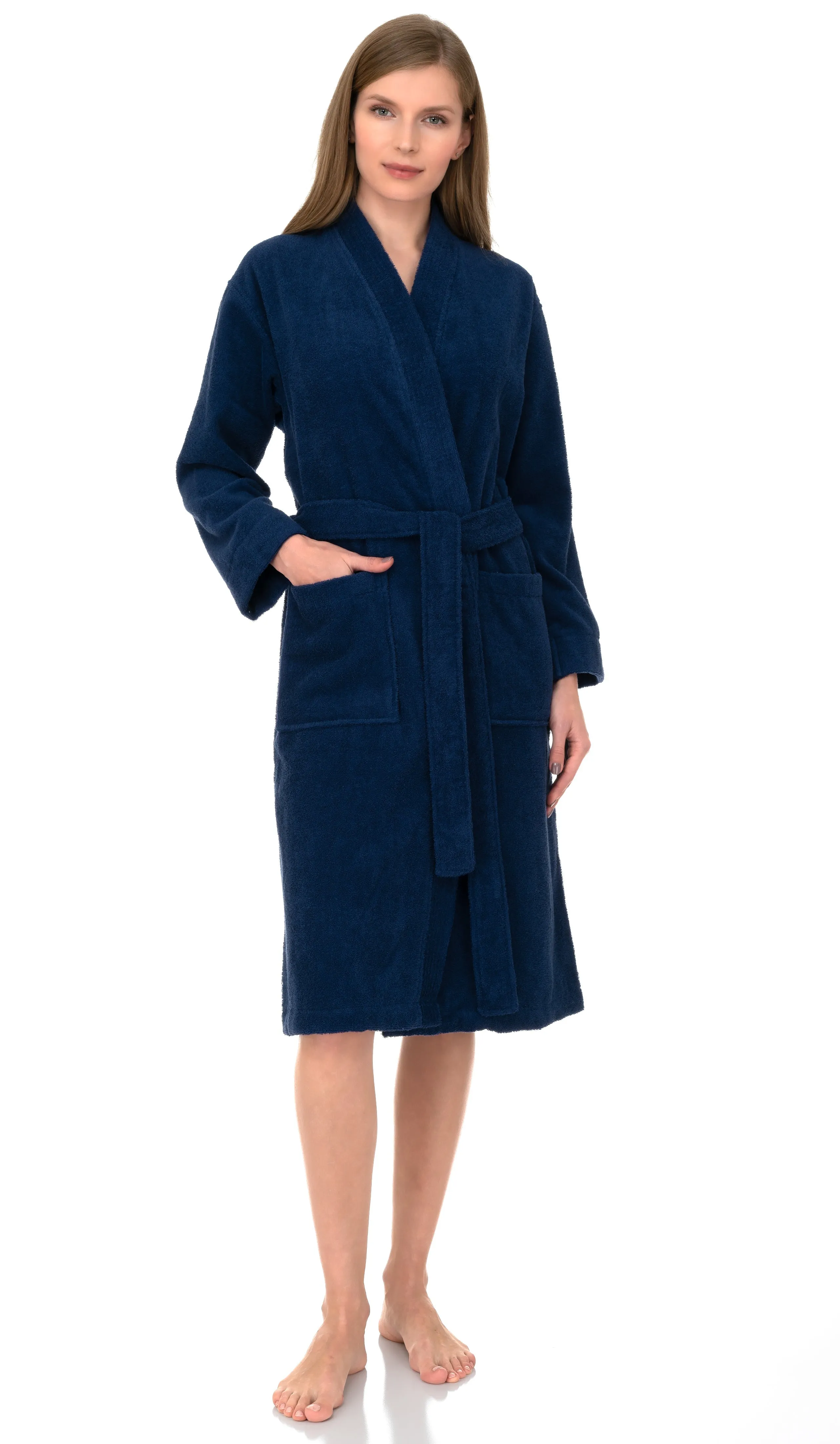 TowelSelections Women’s Kimono Robe, 100% Cotton Terry Cloth Bathrobe, Spa Bath Robes for Women