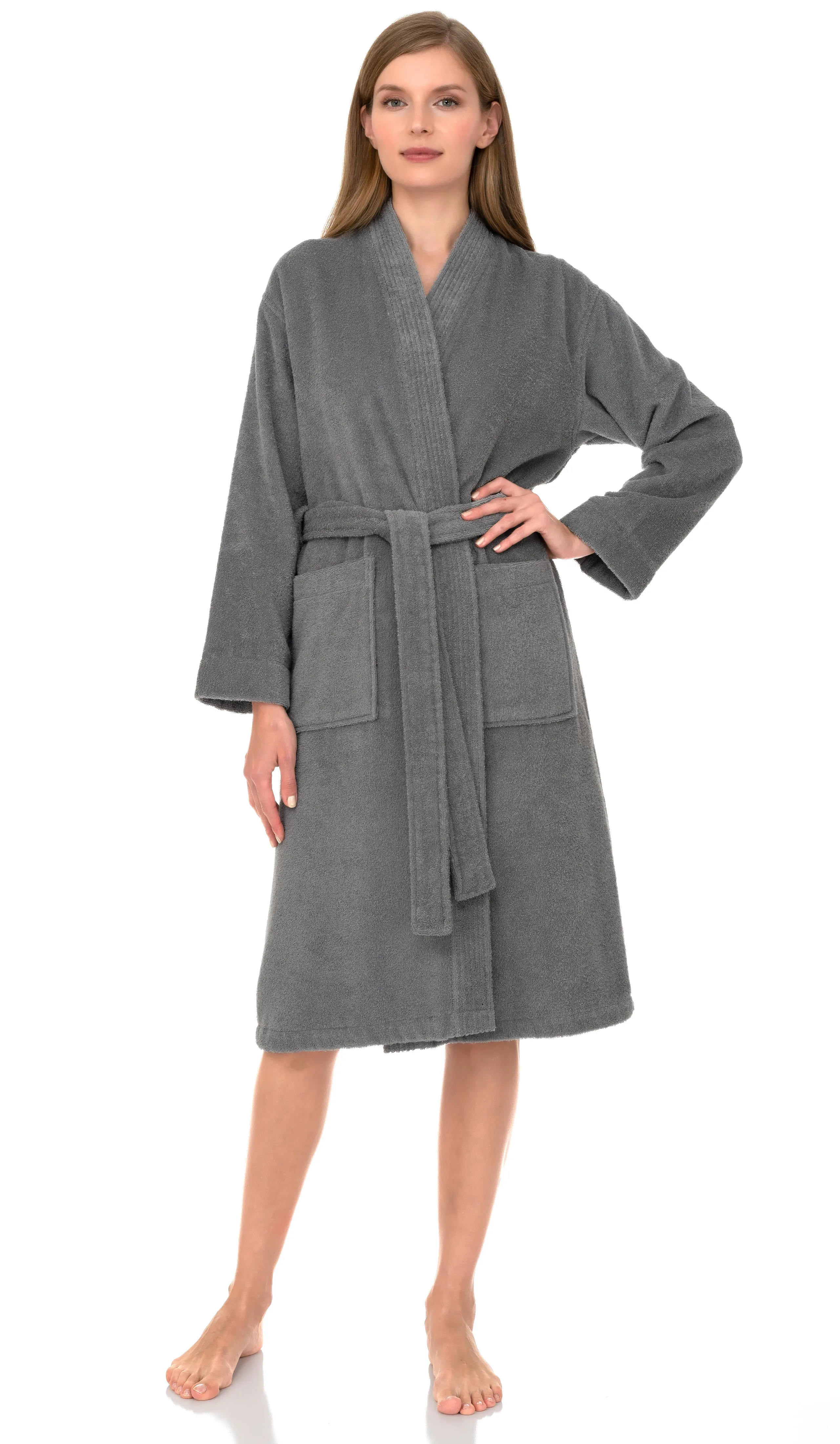 TowelSelections Women’s Kimono Robe, 100% Cotton Terry Cloth Bathrobe, Spa Bath Robes for Women