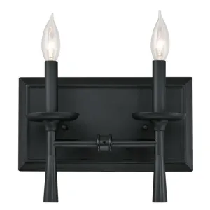 Westinghouse 6323900 2 Light Wall Matte Black Finish