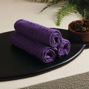 Wild Orchid Textured Waffle Face Towel