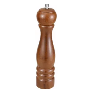 Winco WPM-10 10" Traditional Pepper Mill, Oak Finish