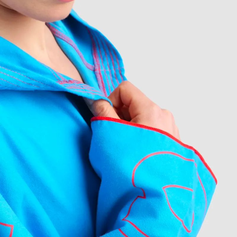 ZEAL PLUS BATHROBE - BLUE/RED