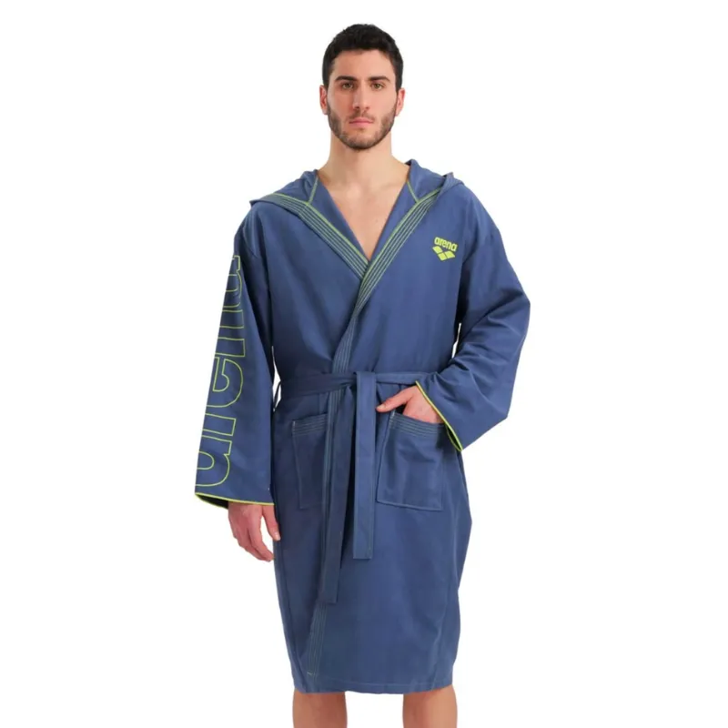 ZEAL PLUS BATHROBE - NAVY/LIME